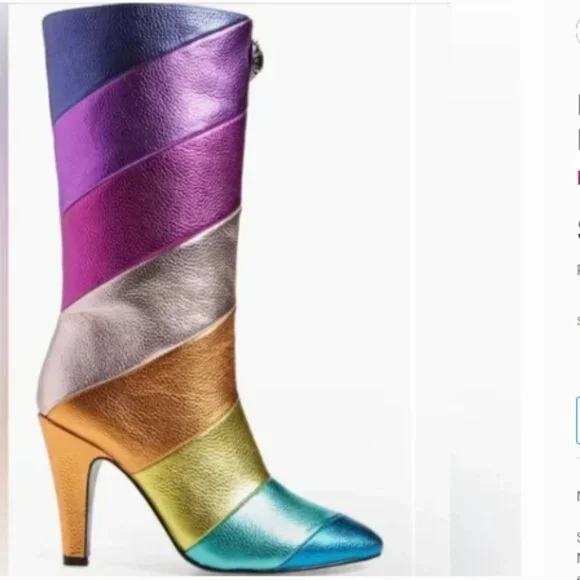 NWT KURT GEIGER LONDON Rainbow Boots - Picture 5 of 9